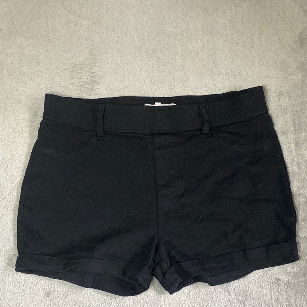 Rainbow Black Jean Shorts Classic Style